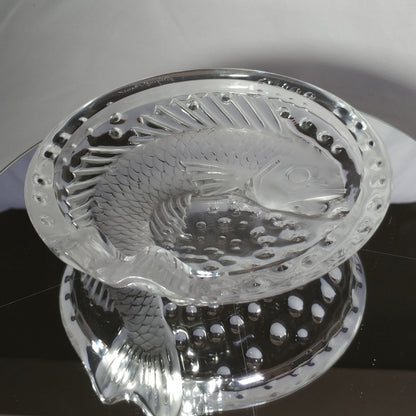 Lalique Concarneau KOI FISH 6” Bowl (Cigar Ashtray) Signed Authentic 6"