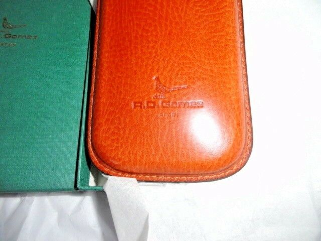 R. D. Gomez Tan Leather Glasses Case