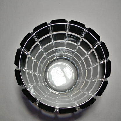 Faberge Black Cased Cut to Clear Crystal Metropolitan Ice Bucket
