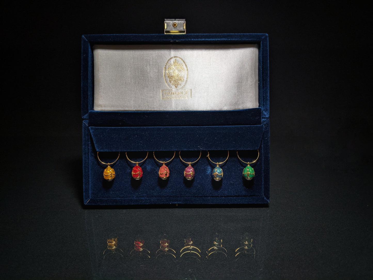 Faberge Wine Glass Charm Set