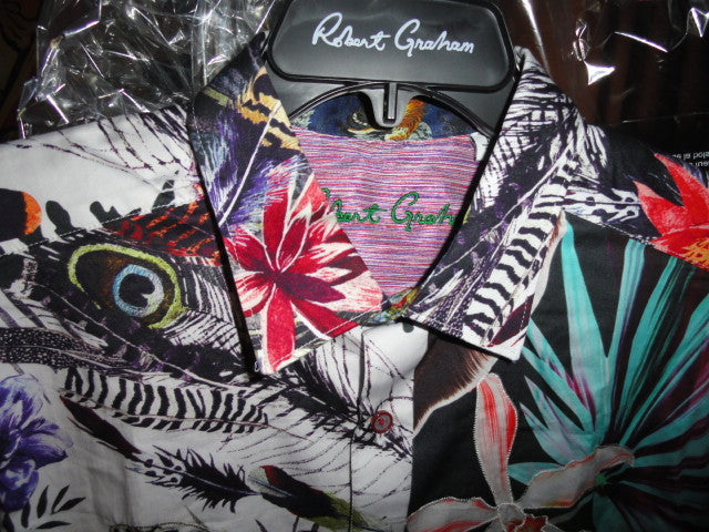 Robert Graham Biscayne Colorful Short Sleeve Medium Size Shirt