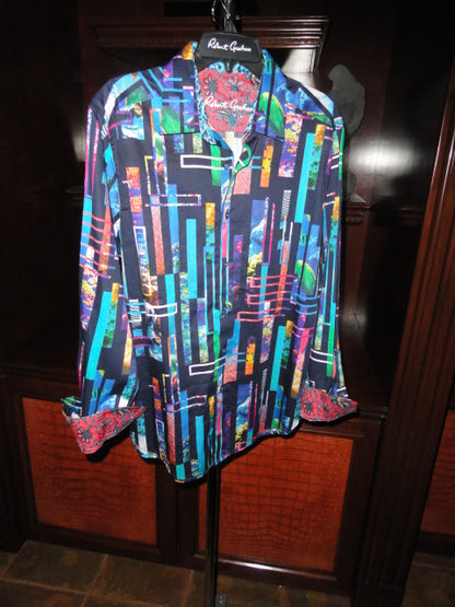 Robert Graham Enfield Long Sleeve Shirt Medium Size