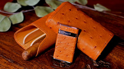 Brizard and Co. The "Sottile" Lighter - Ostrich Tan