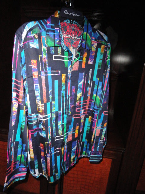 Robert Graham Enfield Long Sleeve Shirt Medium Size