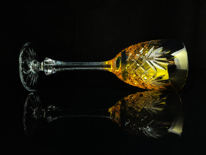 Faberge |Yellow Odessa Hock Crystal Wine Glass