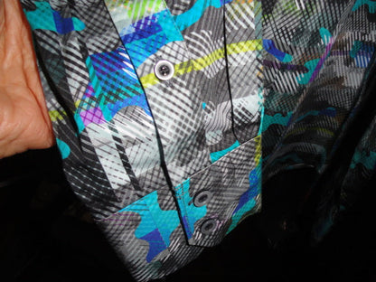 Robert Graham Hydroflauge Colorful Long Sleeve Shirt Size 1XL