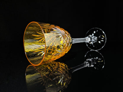 Faberge |Yellow Odessa Hock Crystal Wine Glass