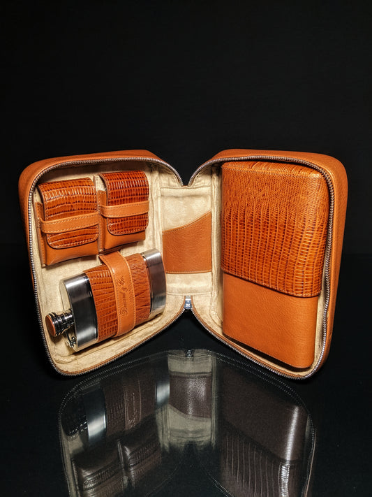 Brizard and Co. Havana Traveler - Tan Lizard  Leather