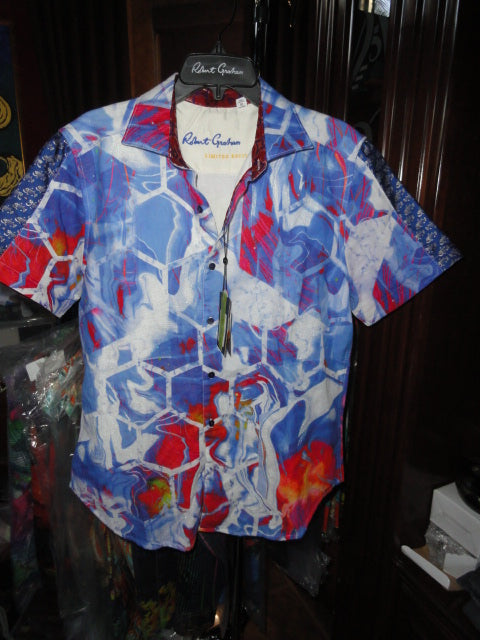 Robert Graham Siebel's Cove Limited Edition Short Sleeve Shirt Size Medium New with Tags
