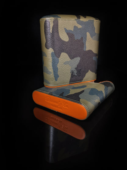 Brizard and Co Golfer's Case  ( Showband 5 ) Camouflage and Orange Leather NIB