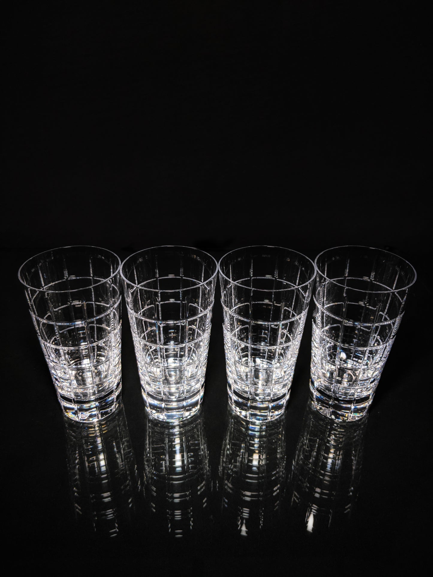 Faberge Metropolitan  Highball Glasses set of 4 NIB. 6" H x 3.25"