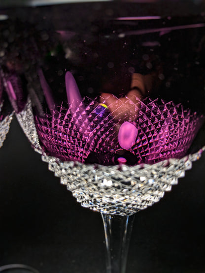 Faberge Purple Crystal Goblets