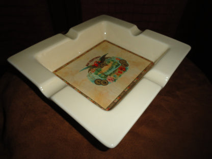 San Cristobal Ceramic Large Ashtray. 10" L x 9.25" W x 2" H