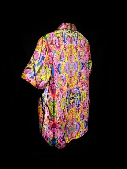 Robert Graham Riceboro Colorful Short Sleeve Shirt Size Large