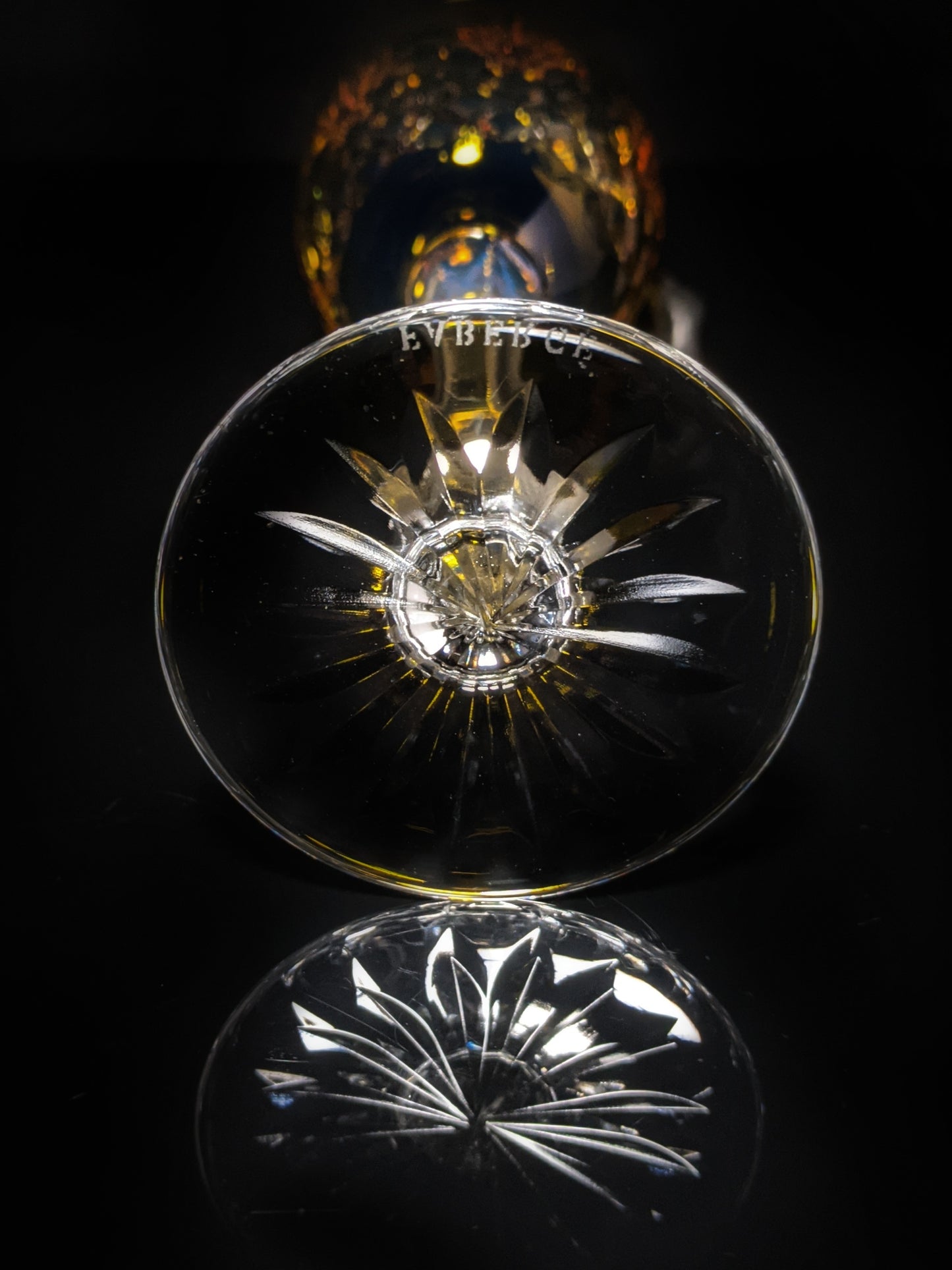 Faberge |Yellow Odessa Hock Crystal Wine Glass