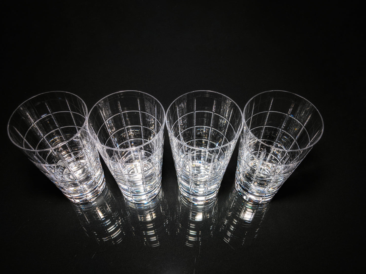 Faberge Metropolitan  Highball Glasses set of 4 NIB. 6" H x 3.25"