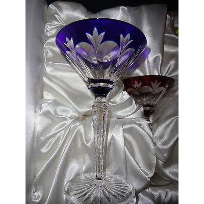 Faberge Palais Royal  Cobalt Blue Martini Glass new without the original box