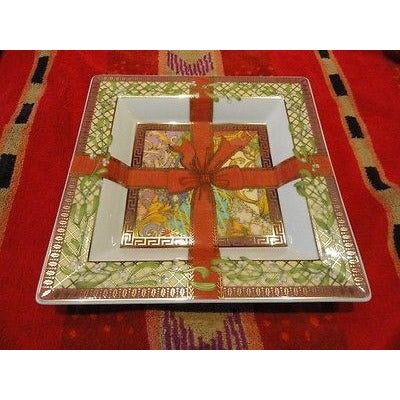 Versace by Rosenthal Christmas Magic  Ashtray 8.5 inches wide New Porcelain