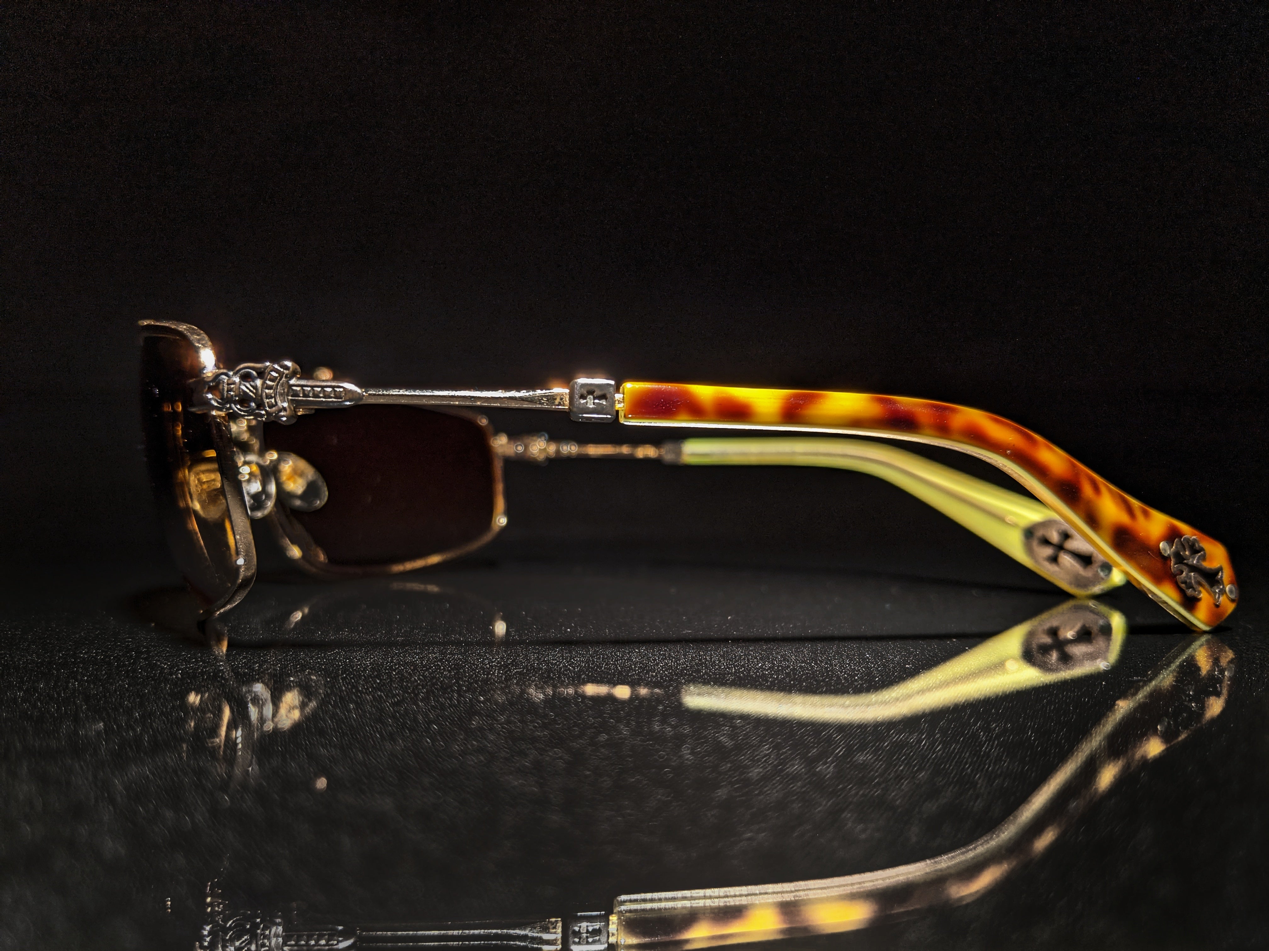 Chrome Hearts Gold Sunglasses