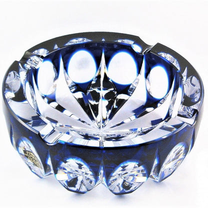 Saint Louis crystal blue  ashtray