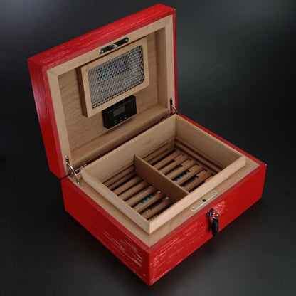 Brizard and Co " Royal Oak Collection " Humidor- Fire Ttuck Red 30 / 40 count